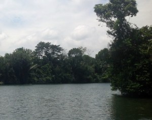 Guatemalan patrol boat lying in wait at the mouth of Black Creek.