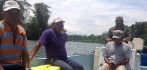 Guatemalan patrol boat trailing the community patrol.
